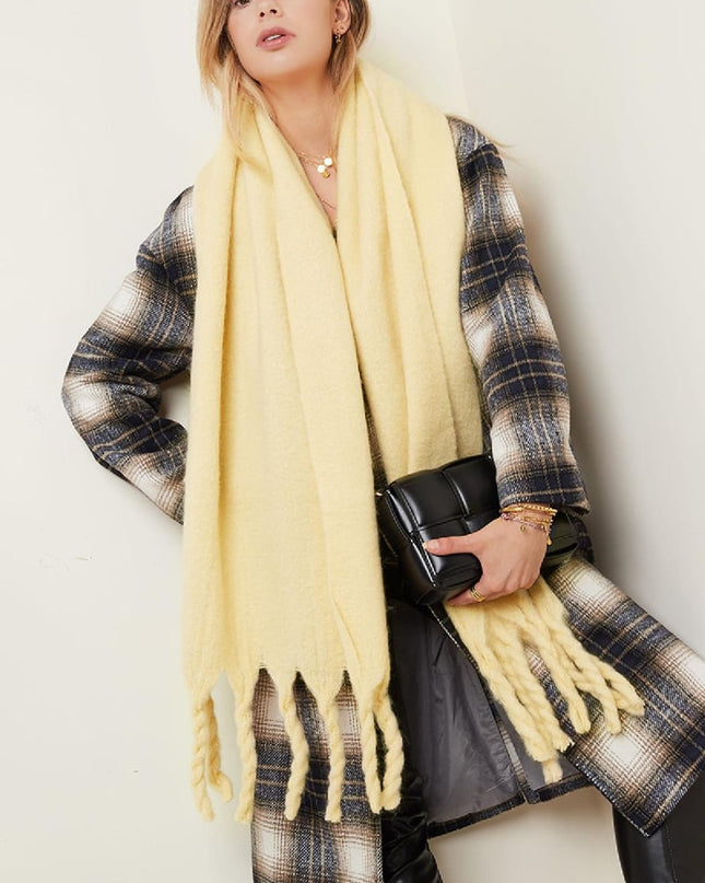 Wintersjaal effen kleur Paars Polyester