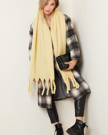 Wintersjaal effen kleur Paars Polyester