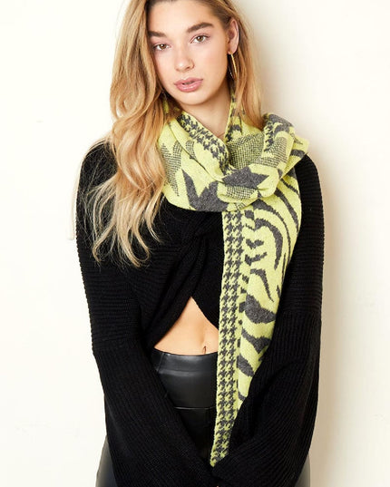 Sjaal gezellig winter Geel Acryl