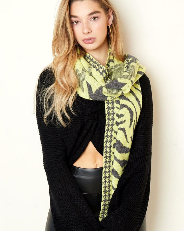 Sjaal gezellig winter Geel Acryl