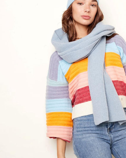 Zachte wintersjaal effen oranje Polyester