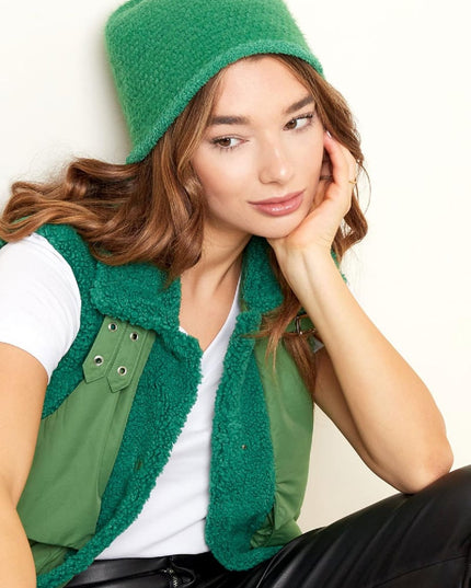 Vissershoedje basic Off-white Polyester