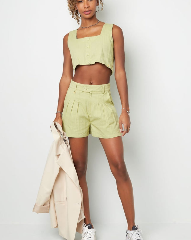 Crop top knot detail - white S