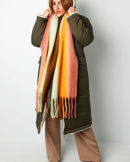 Wintersjaal ombre kleuren grijs