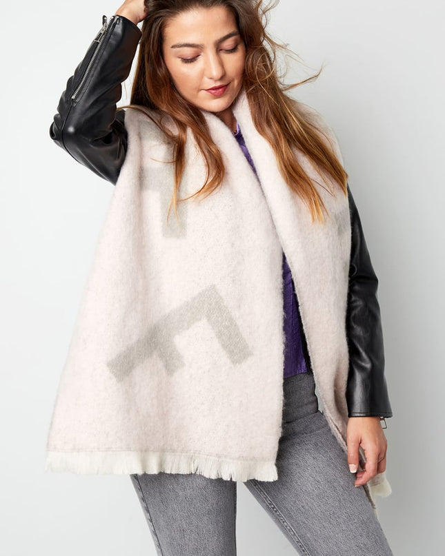 Sjaal met subtiele print