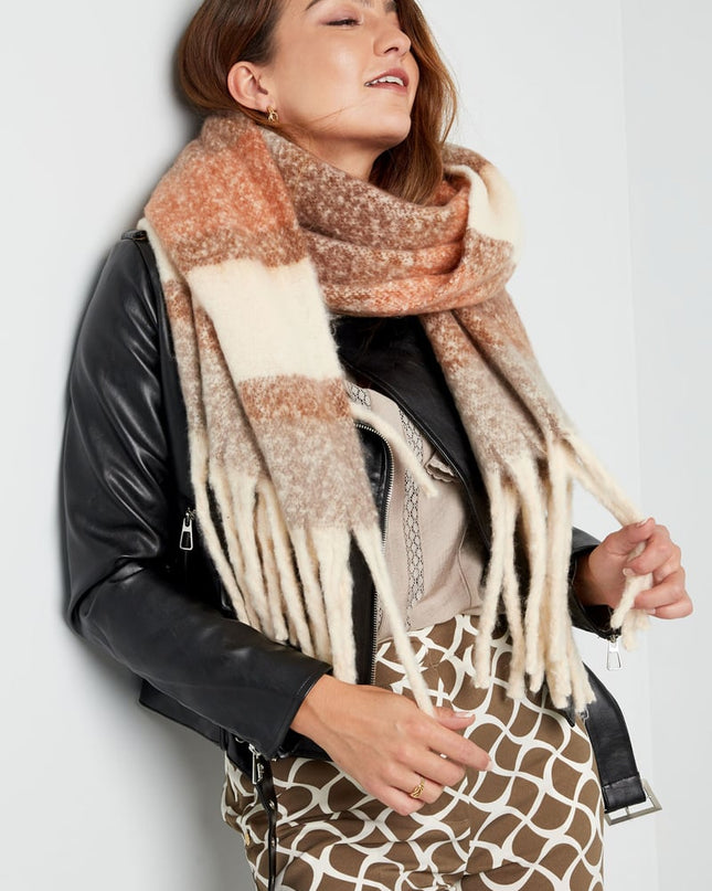 Sjaal met strepen multi - groen