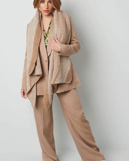 Sjaal zigzag print multi