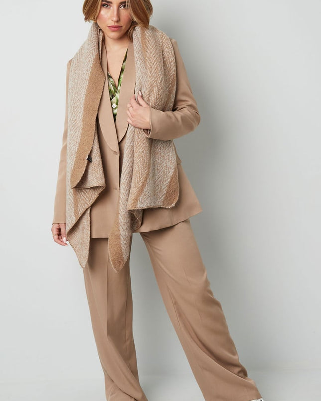 Sjaal zigzag print multi