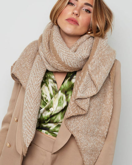 Sjaal zigzag print multi