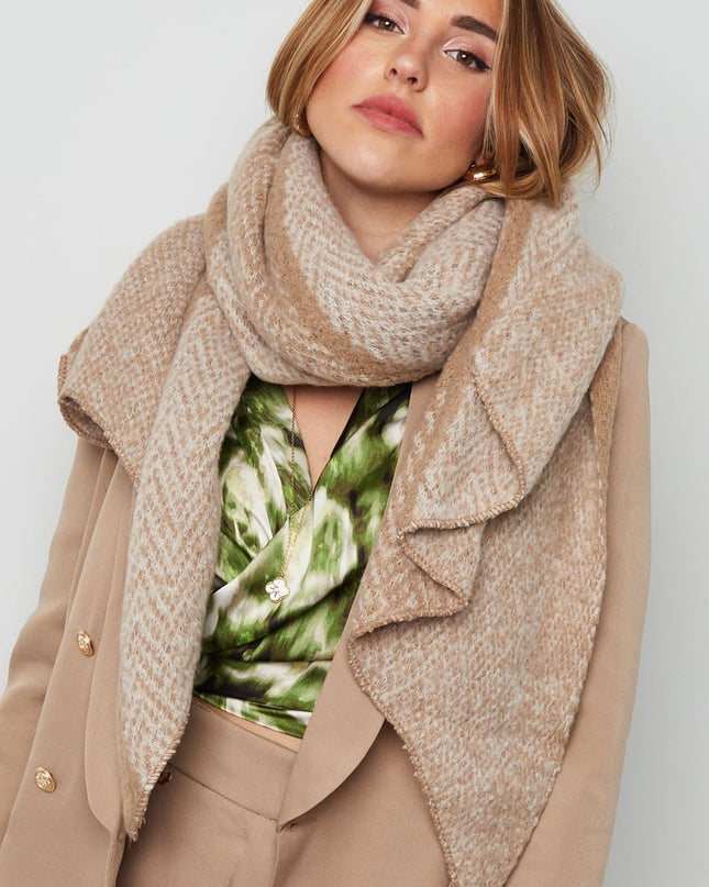 Sjaal zigzag print multi