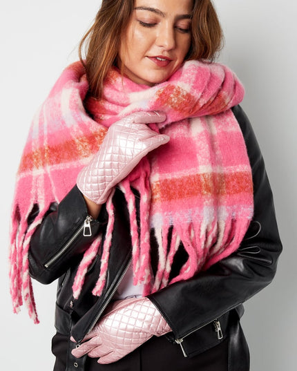 Handschoenen met gestikt patroon