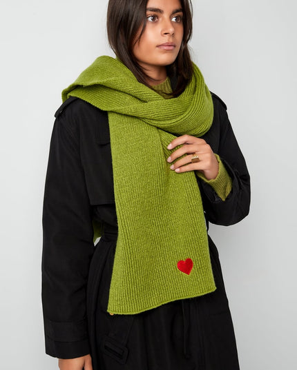 Wintersjaal met hart detail