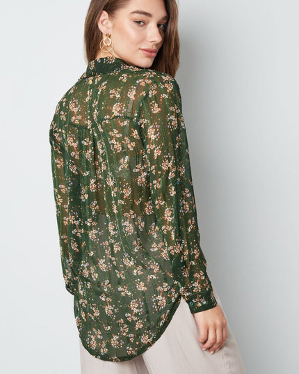 Blouse bloemenprint groen