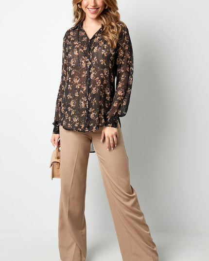 Blouse bloemenprint groen