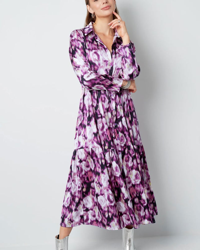 Maxi jurk bloemenprint groen