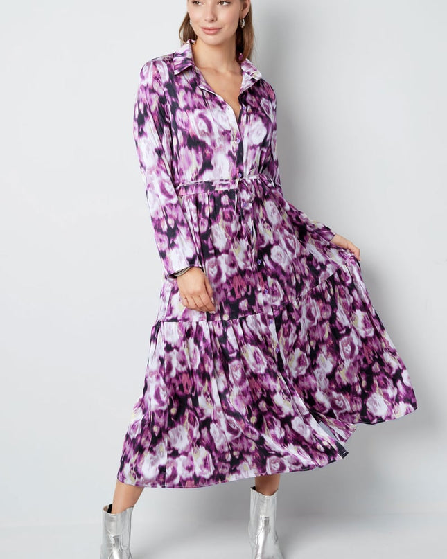 Maxi jurk bloemenprint groen