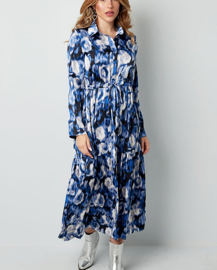 Maxi jurk bloemenprint groen