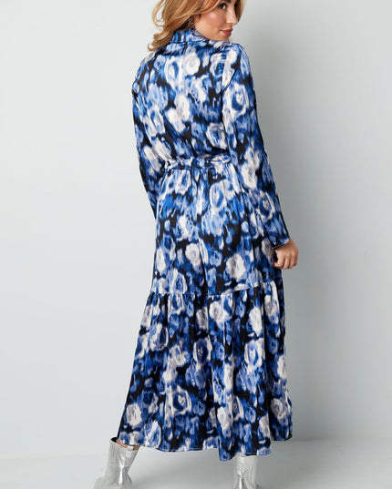 Maxi jurk bloemenprint groen