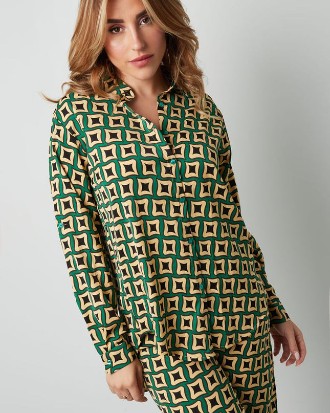 Blouse retro print