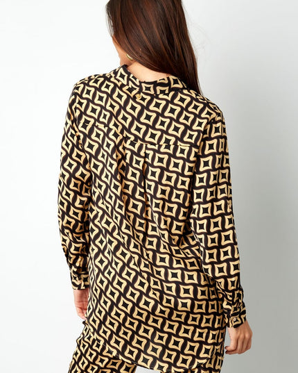 Blouse retro print