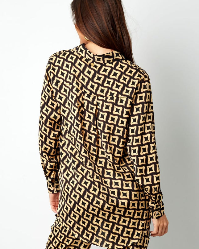 Blouse retro print