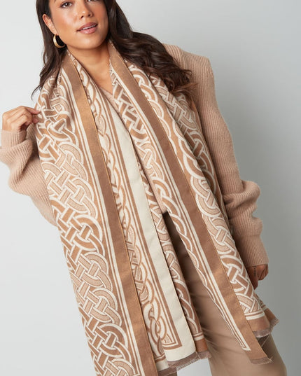 Sjaal met luxueuse print - groen