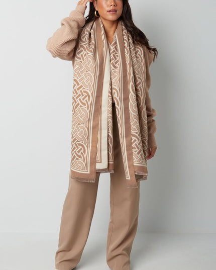 Sjaal met luxueuse print - groen