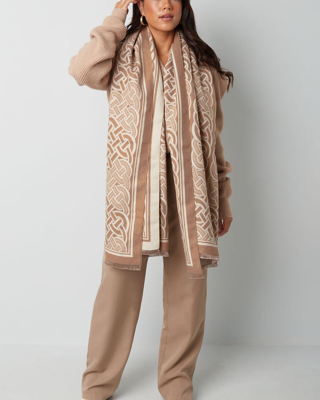 Sjaal met luxueuse print - groen