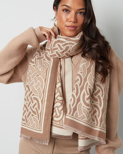 Sjaal met luxueuse print - groen