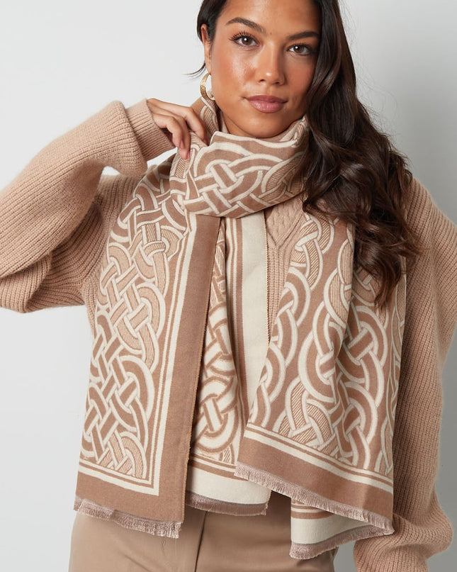 Sjaal met luxueuse print - groen