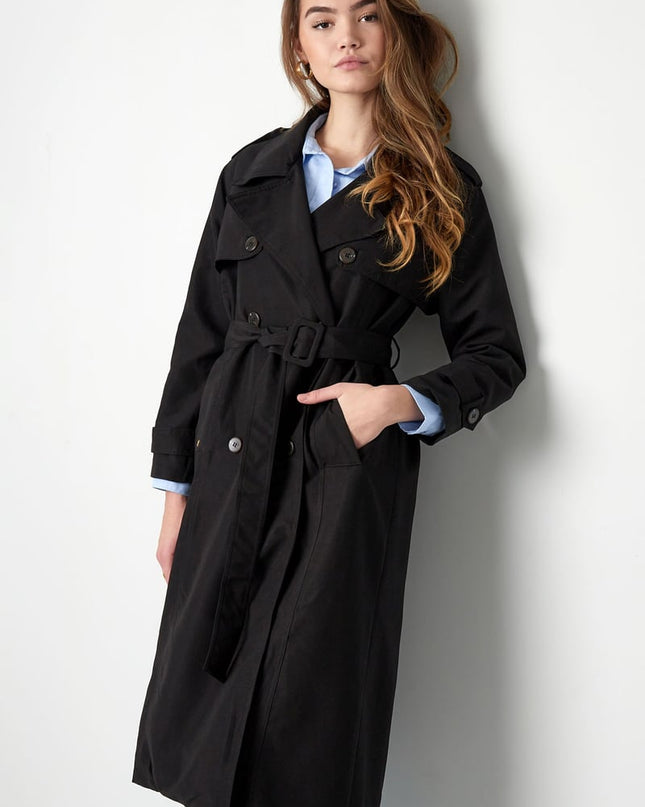 Long basic trench coat - beige S