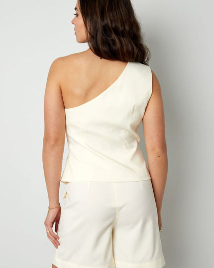 Off shoulder waistcoat - cream 