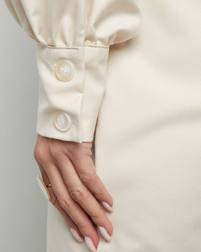 Long sleeve playsuit - off-white 