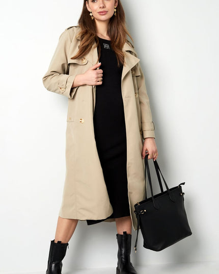 Long knitted dress love - white