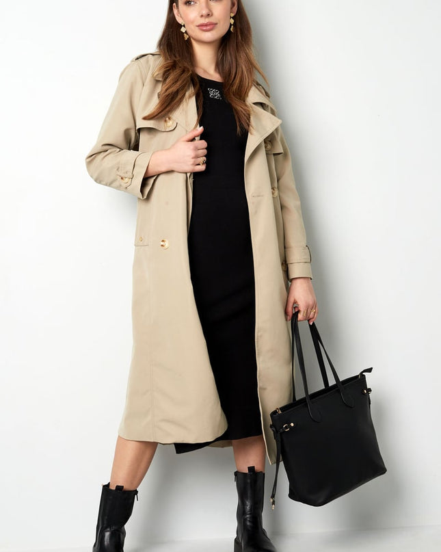 Long knitted dress love - white