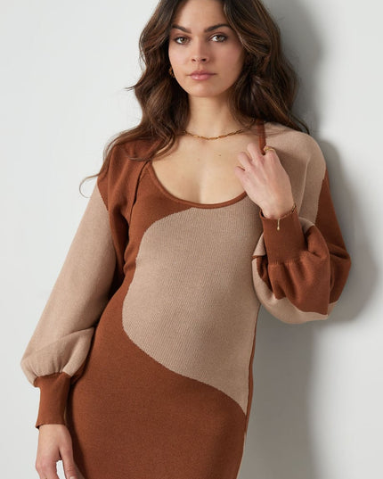 Vestje organische strepen print