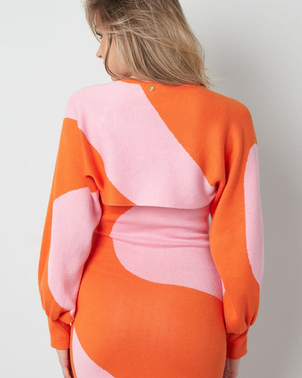 Vestje organische strepen print