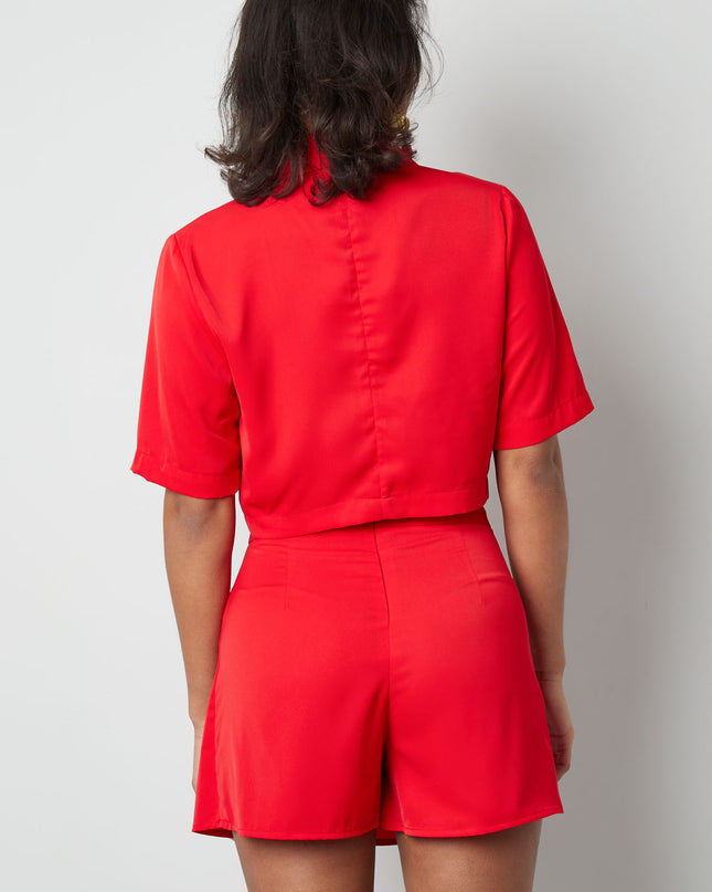 Pastel basic cropped blazer