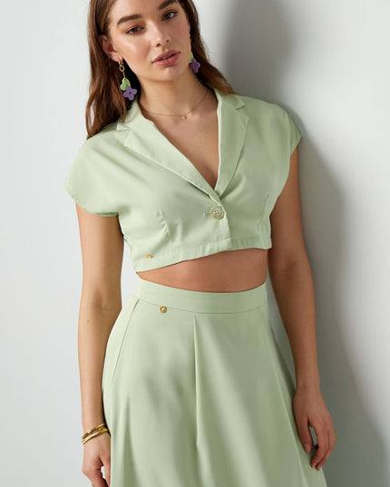 Cropped top met knoop