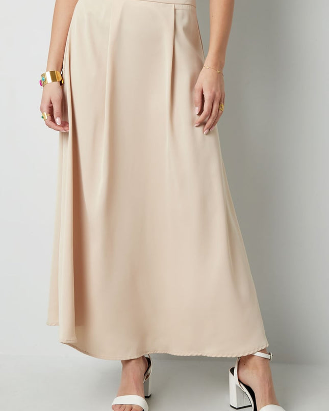 Lange satijnen rok