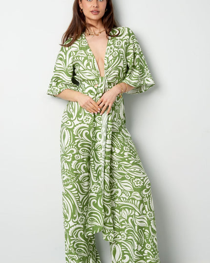 Jumpsuit with print - black/white 