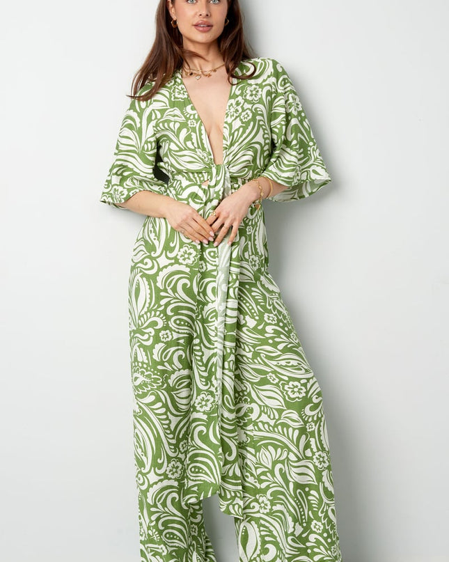 Jumpsuit with print - black/white 