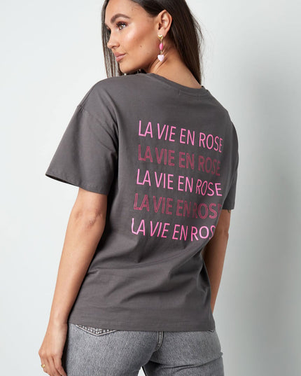T-shirt la vie en rose - dark gray