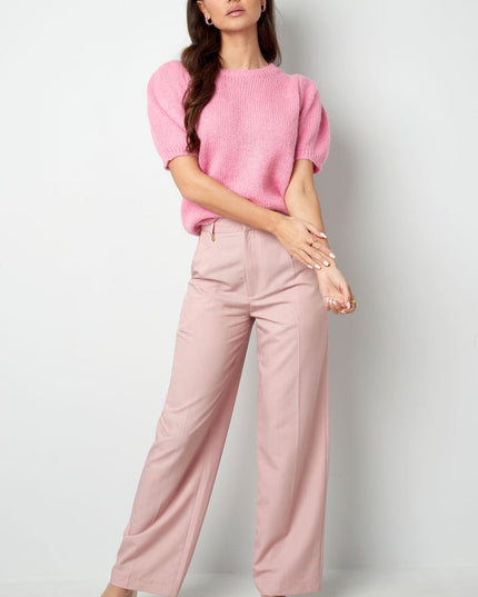 Basic shirt with puffed sleeves - black