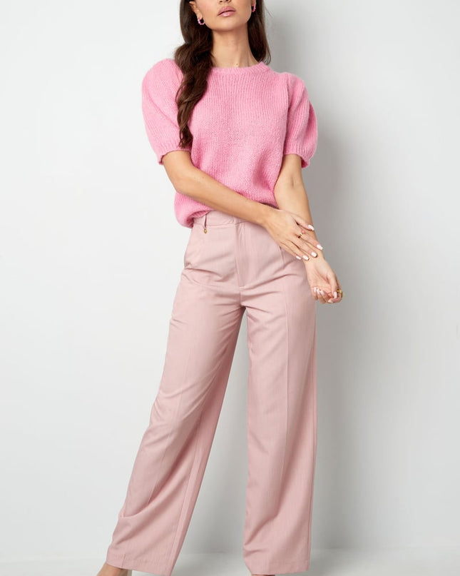 Basic shirt with puffed sleeves - black