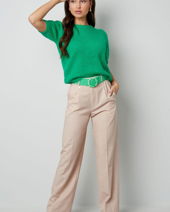 Basic shirt with puffed sleeves - black