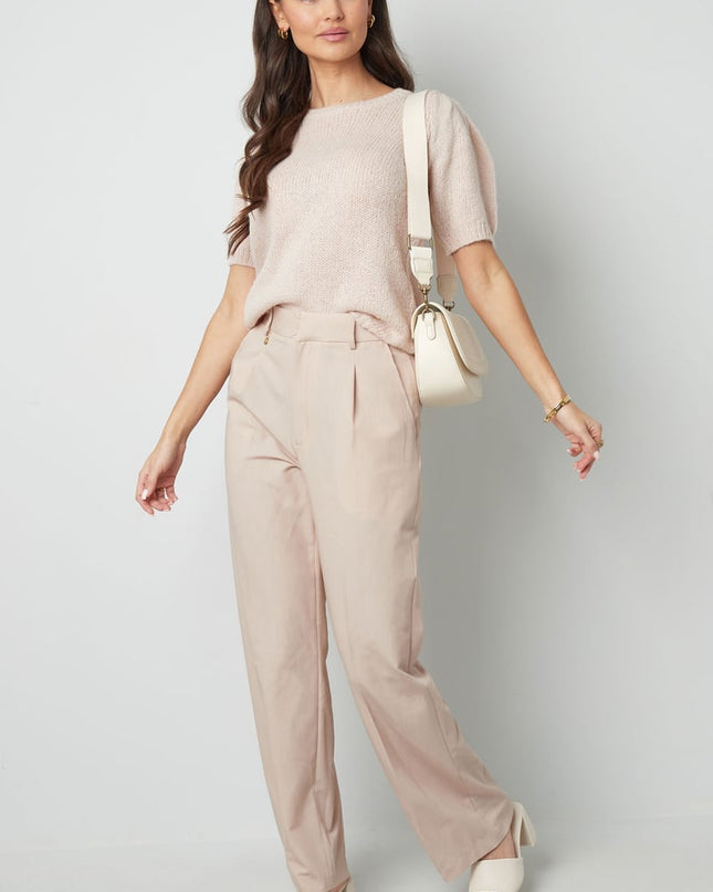 Basic shirt with puffed sleeves - black