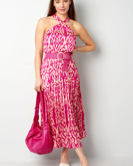 Dress tropical vibes - fuchsia