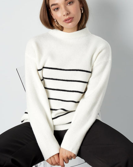 Basic Bliss trui - oranje roze