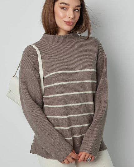 Basic Bliss trui - oranje roze